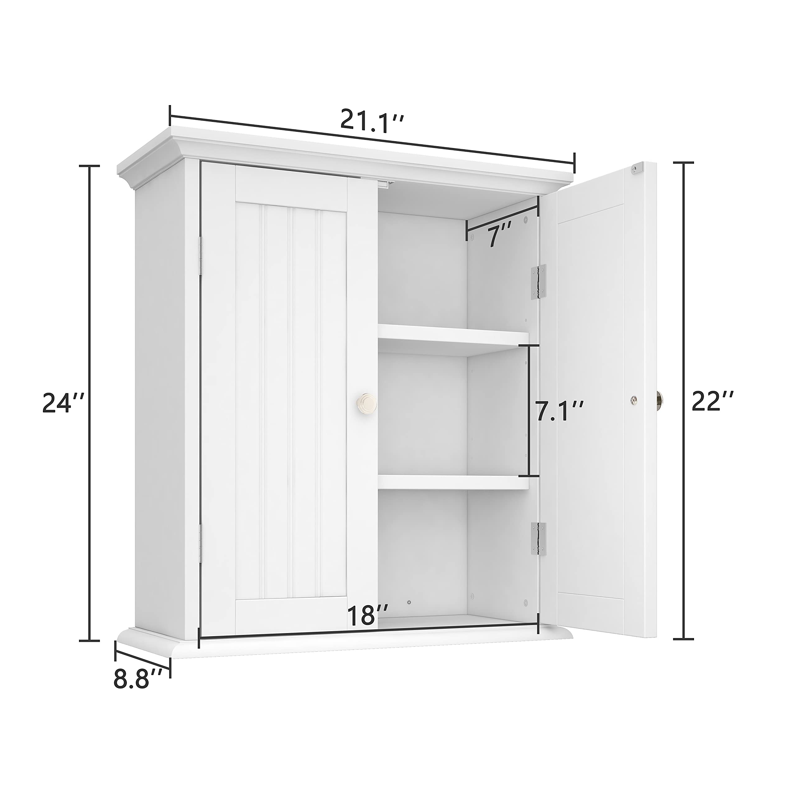 ChooChoo open cabinet showing adjustable shelves for flexible organization
