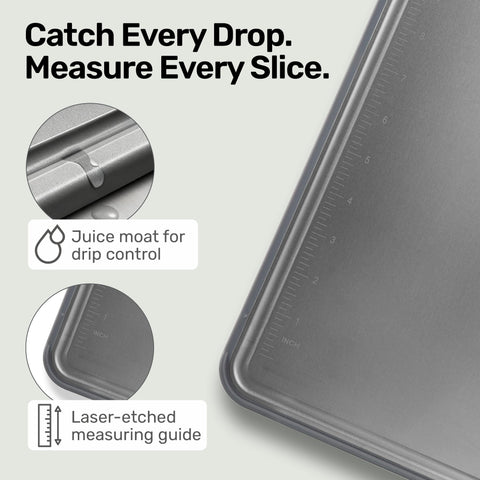 CHOPZILLA etched ruler close-up for accurate cuts and faster portioning