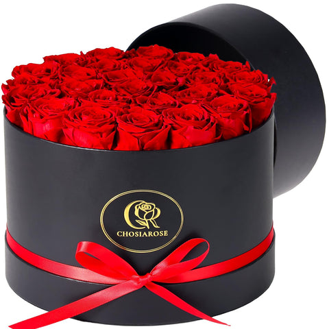 CHOSIAROSE top-down view of symmetrical rose arrangement to show balanced design and gifting appeal