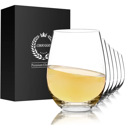 Chouggo front packaging showing six glasses and secure gift box, ready to gift