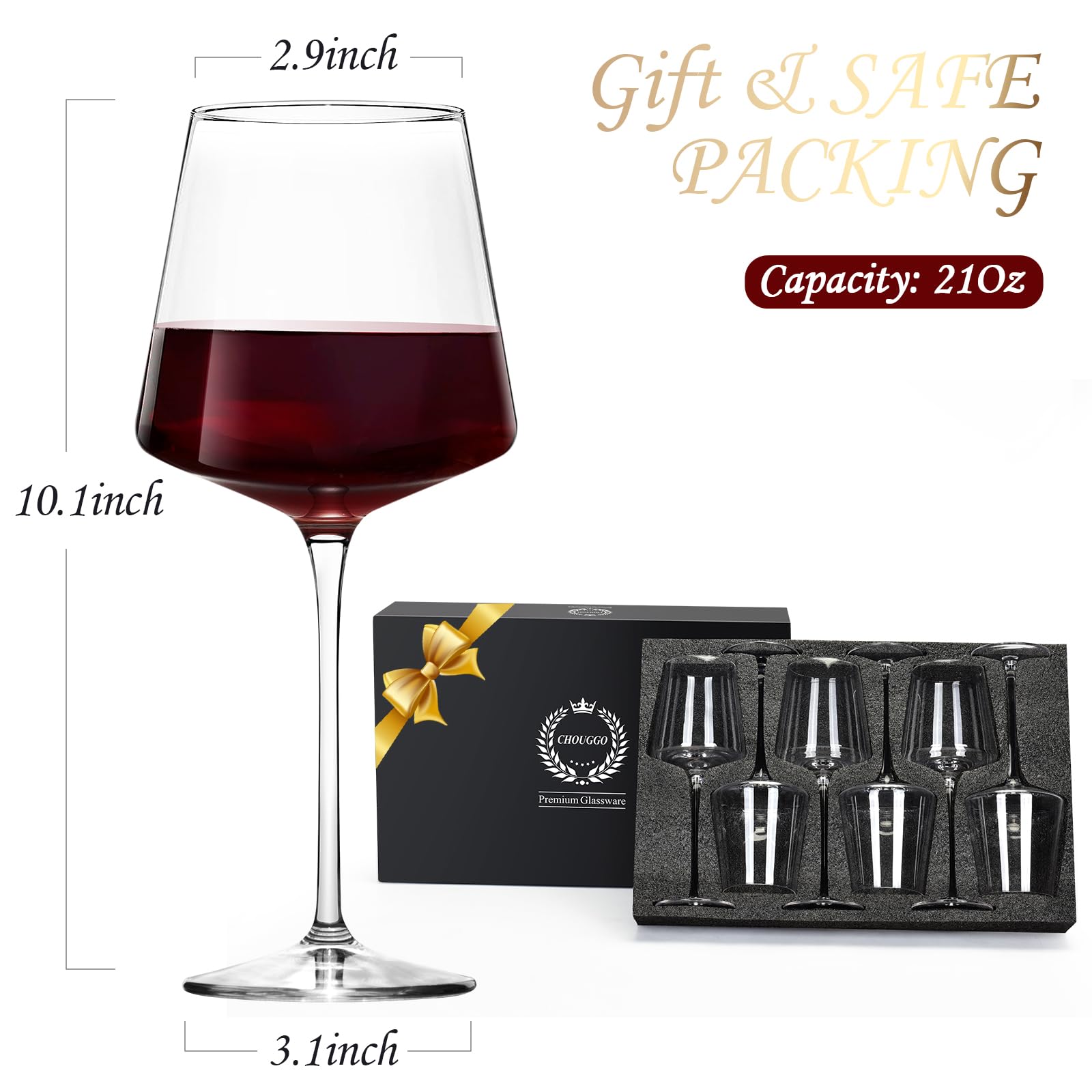 Chouggo size comparison with bottle illustrates 21oz capacity for larger pours