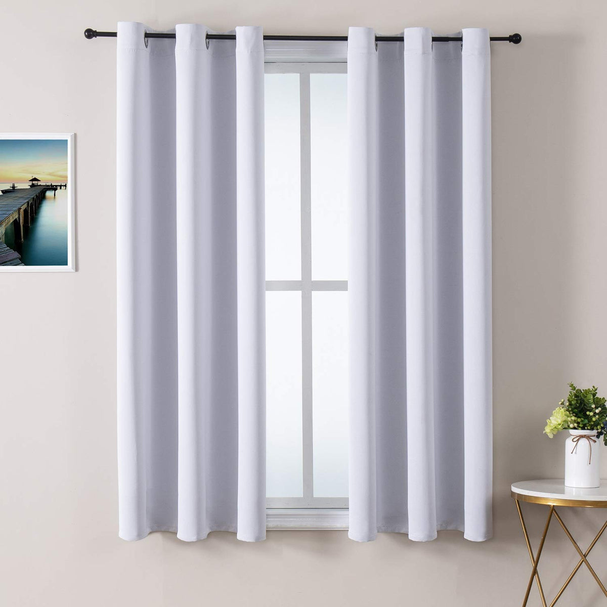 ChrisDowa front view of two-panel set showing tidy drape and soft finish for privacy
