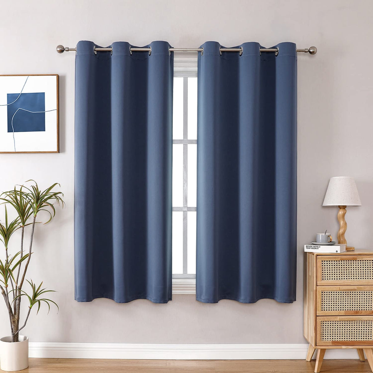 ChrisDowa front panel hanging showing full blackout coverage and neat drape