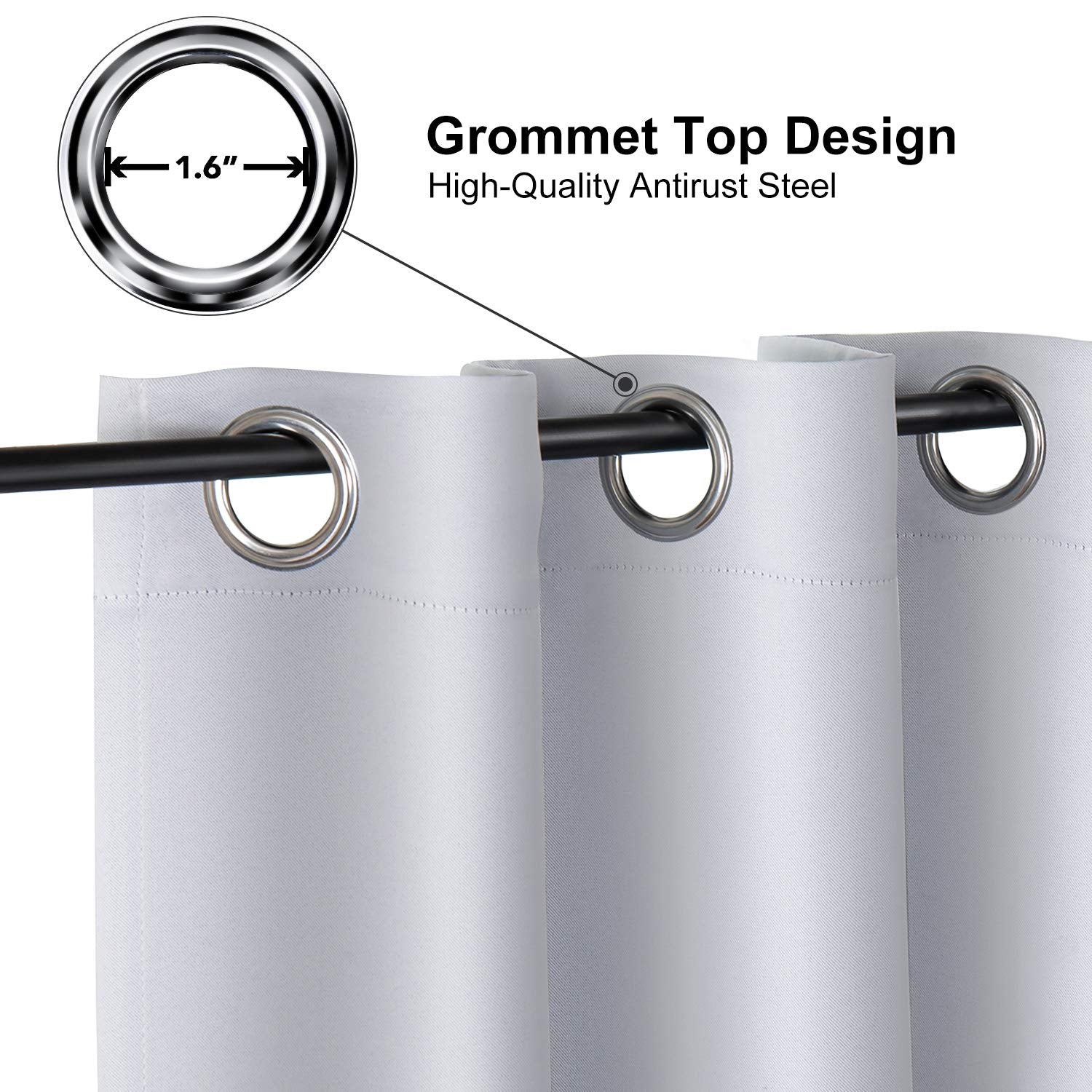 ChrisDowa silver grommet close-up showing easy installation and smooth glide