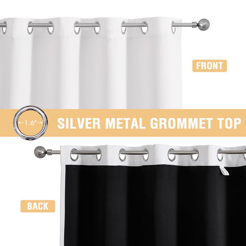 ChrisDowa silver grommet detail for easy installation and smooth sliding