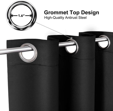 ChrisDowa metal grommet detail for easy hanging and smooth glide