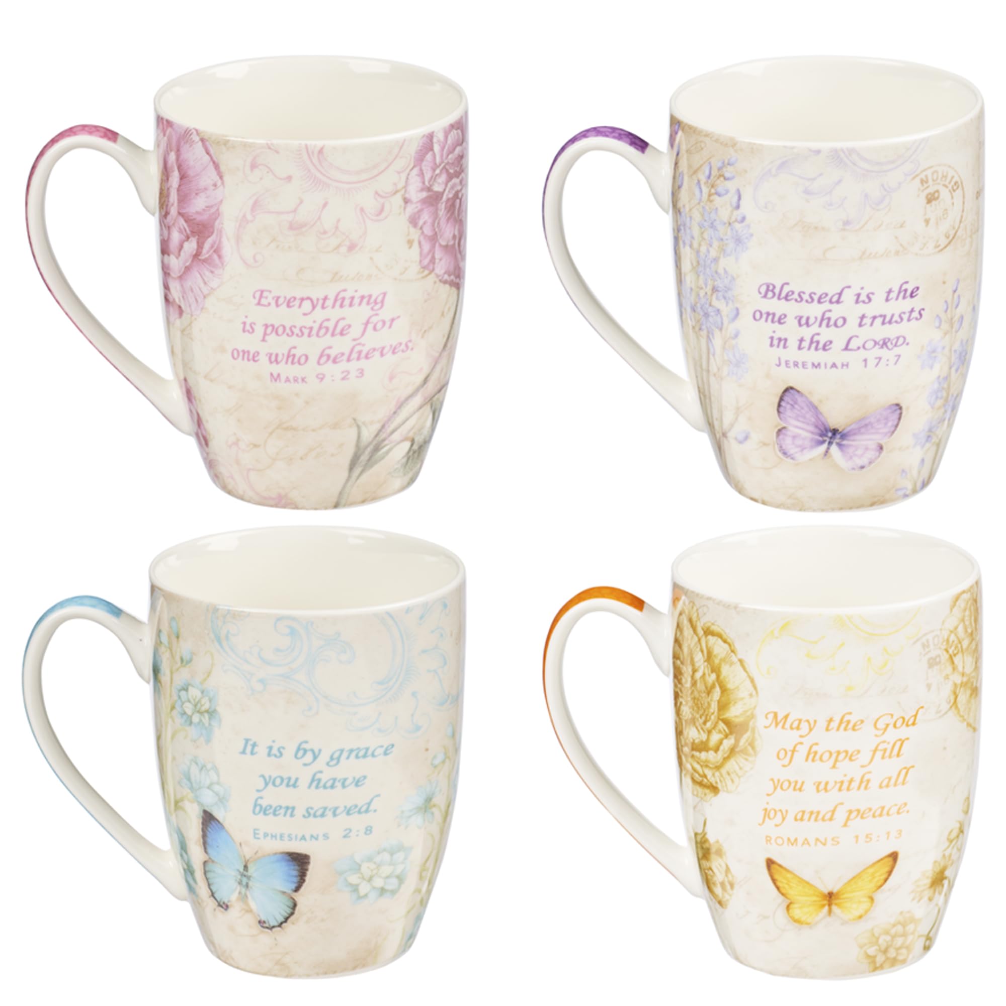 Christian Art Gifts mug handle detail demonstrating comfortable grip and sturdy design