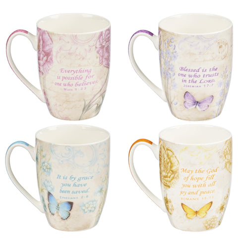 Christian Art Gifts mug handle detail demonstrating comfortable grip and sturdy design