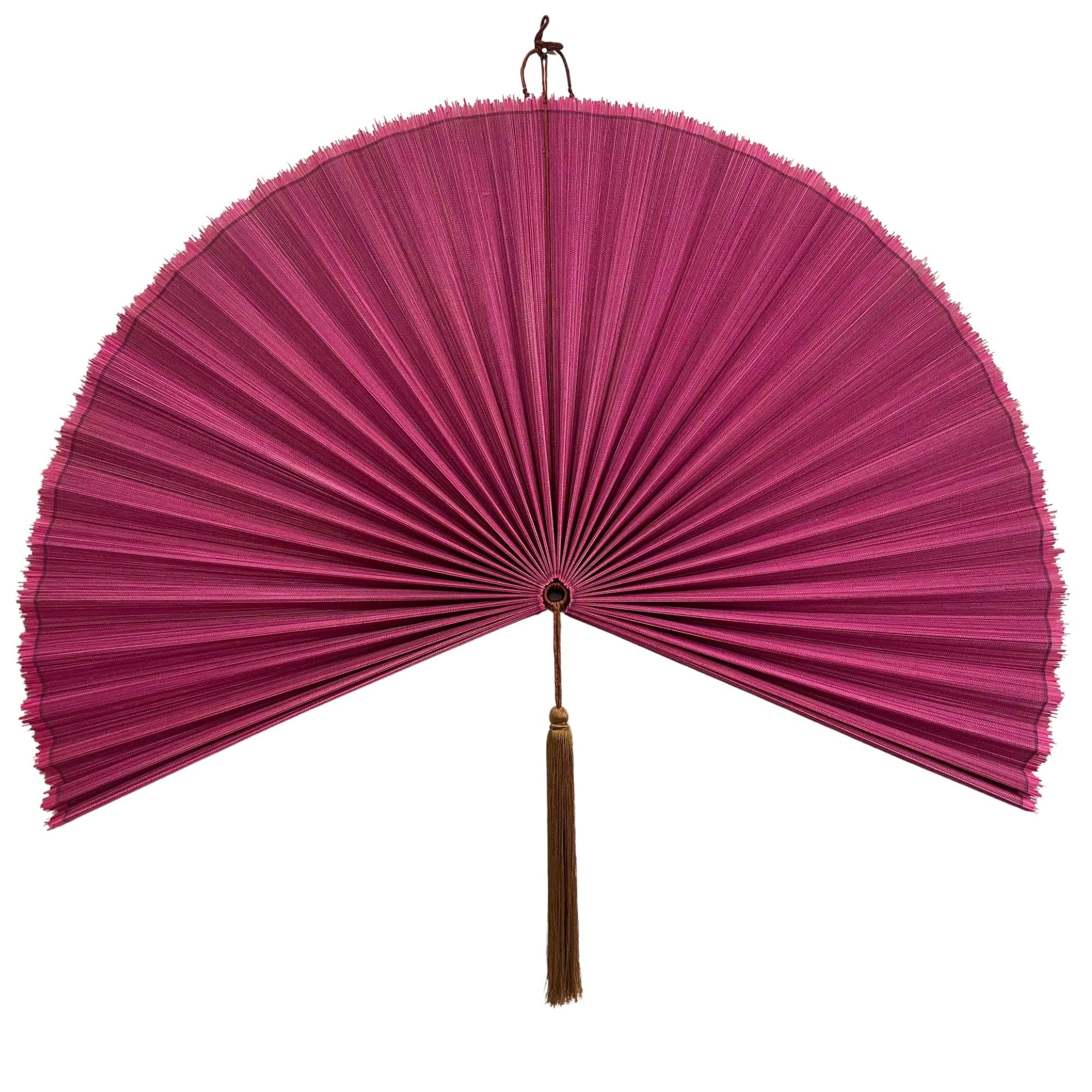 ChumDecor front view of pink 48 inch fan creating a bold focal point