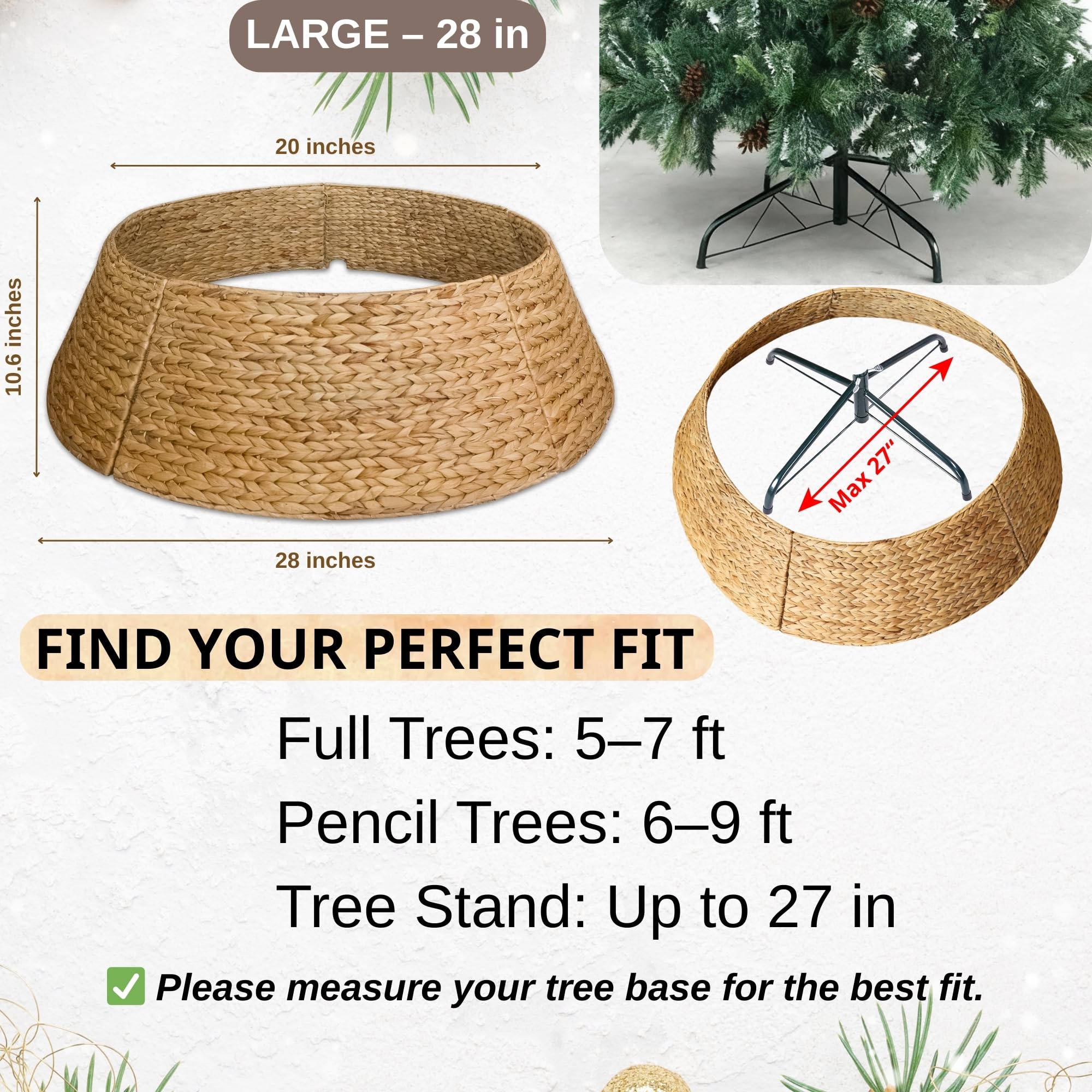 ChumDecor collar under a decorated tree adds rustic farmhouse warmth