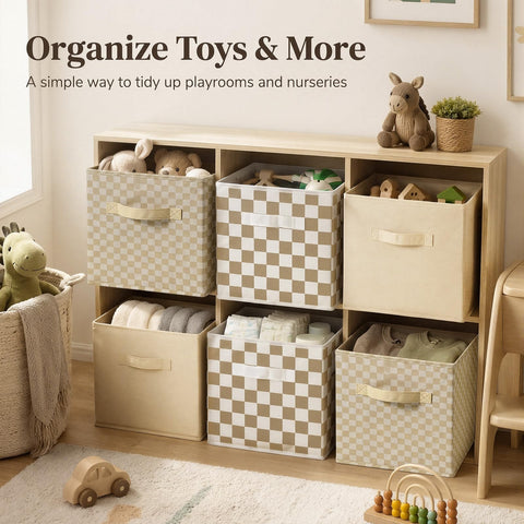 Chunful filled cube on shelf demonstrating tidy organization and accessibility