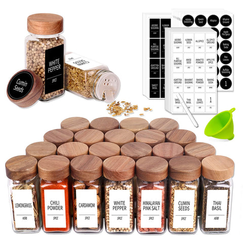 Churboro front view of 24-pack spice jars showing neat uniform set and storage benefit
