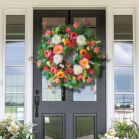 CHvista side angle of wreath demonstrating full dimensional profile