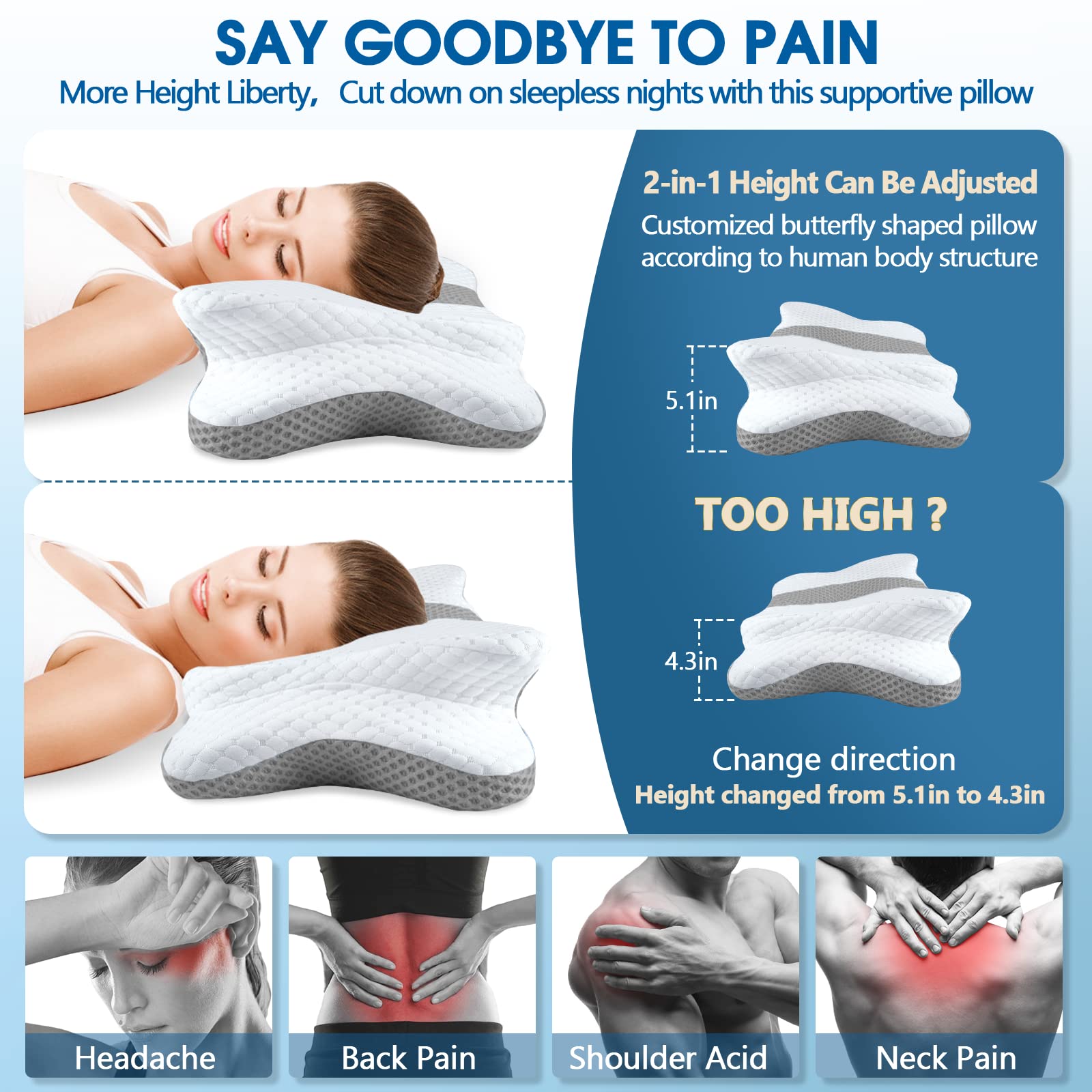 CHxxy close-up of memory foam texture demonstrating pressure-relieving contour