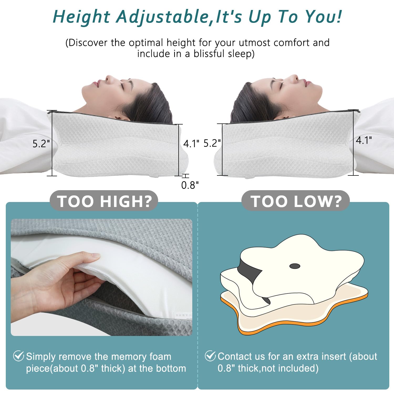 CHxxy removable insert displayed to show adjustable height option
