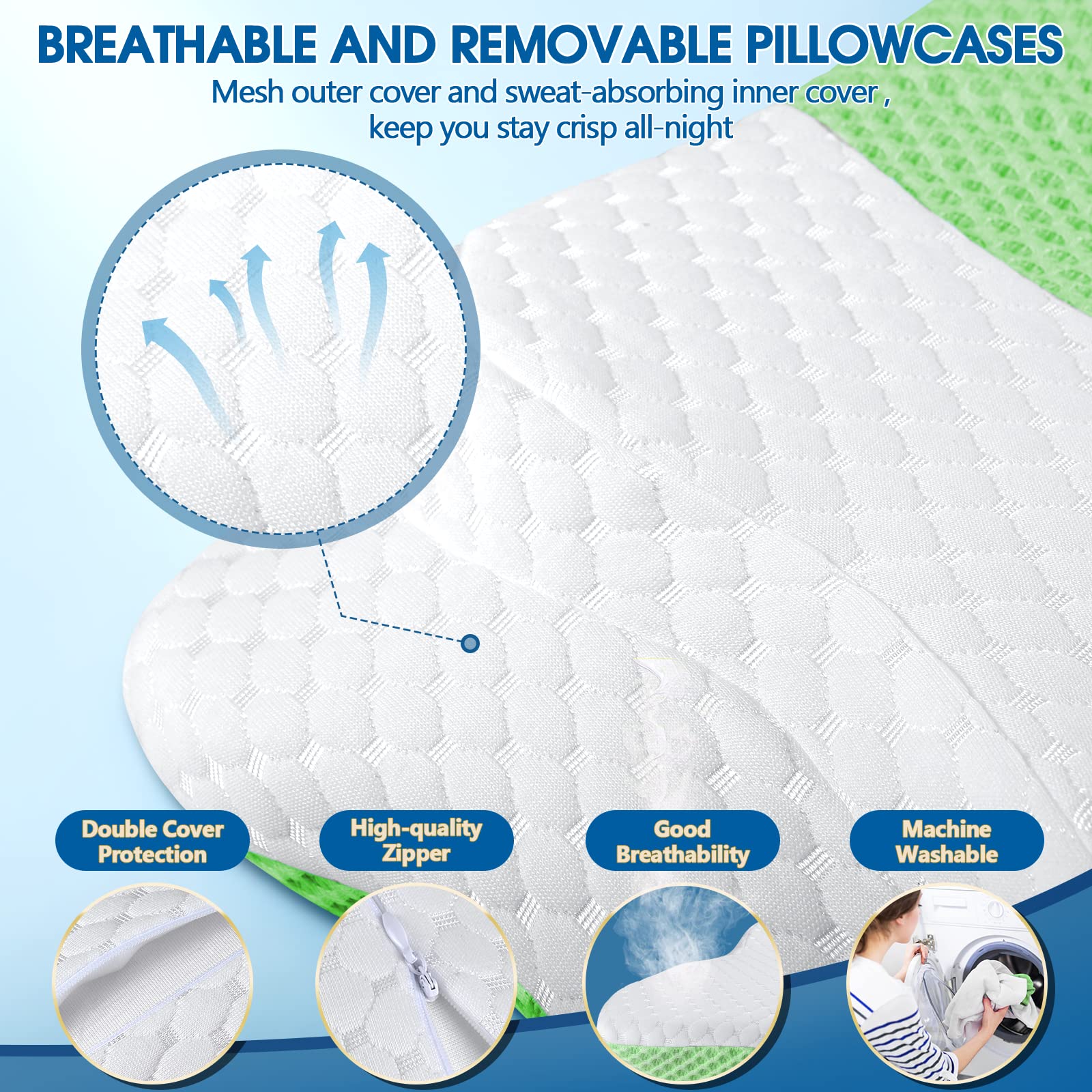 CHxxy pillow supporting a side sleeper to show proper head alignment