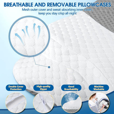CHxxy size comparison next to standard pillow showing height options