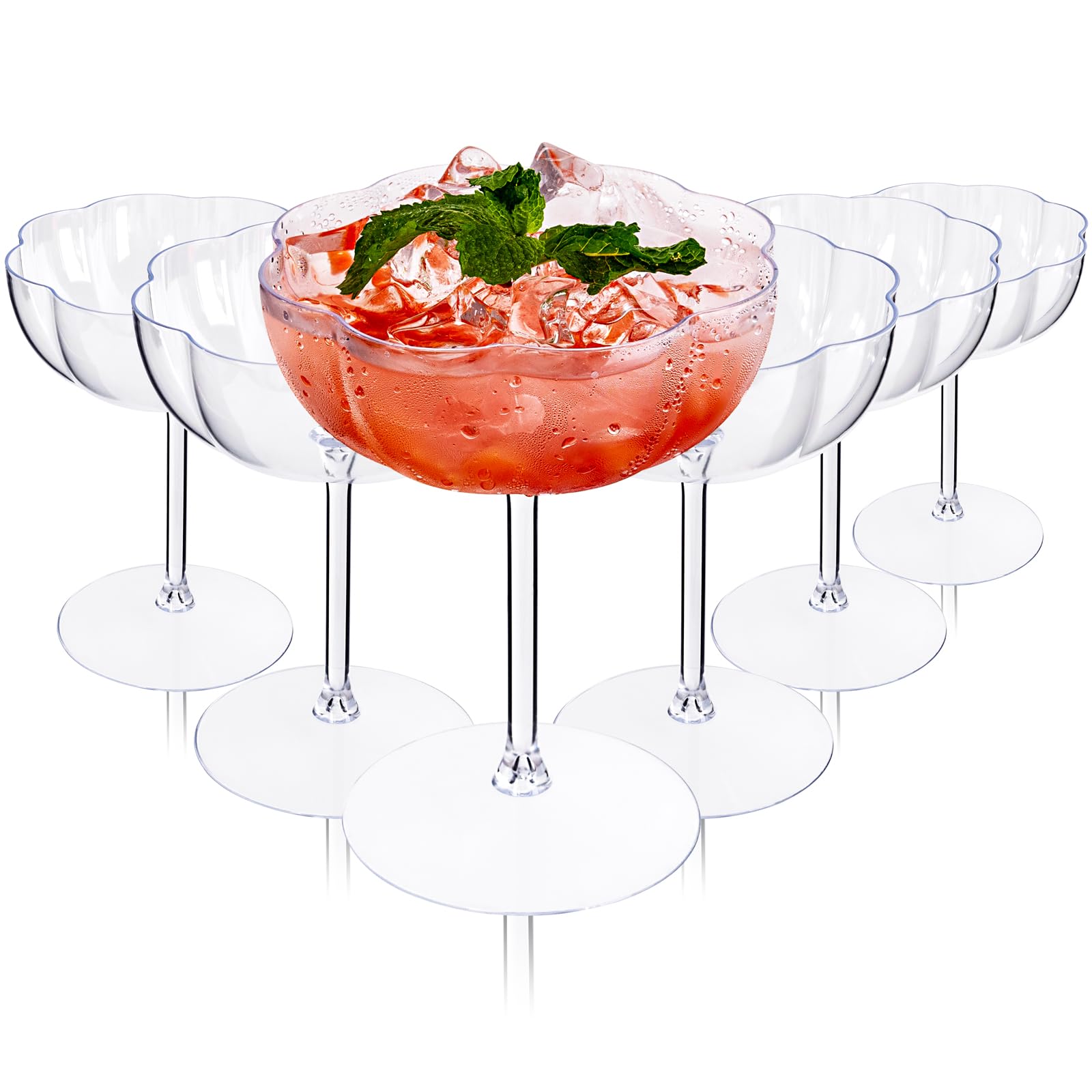 Ciaell front view showing petal-rim glass and elegant presentation benefit