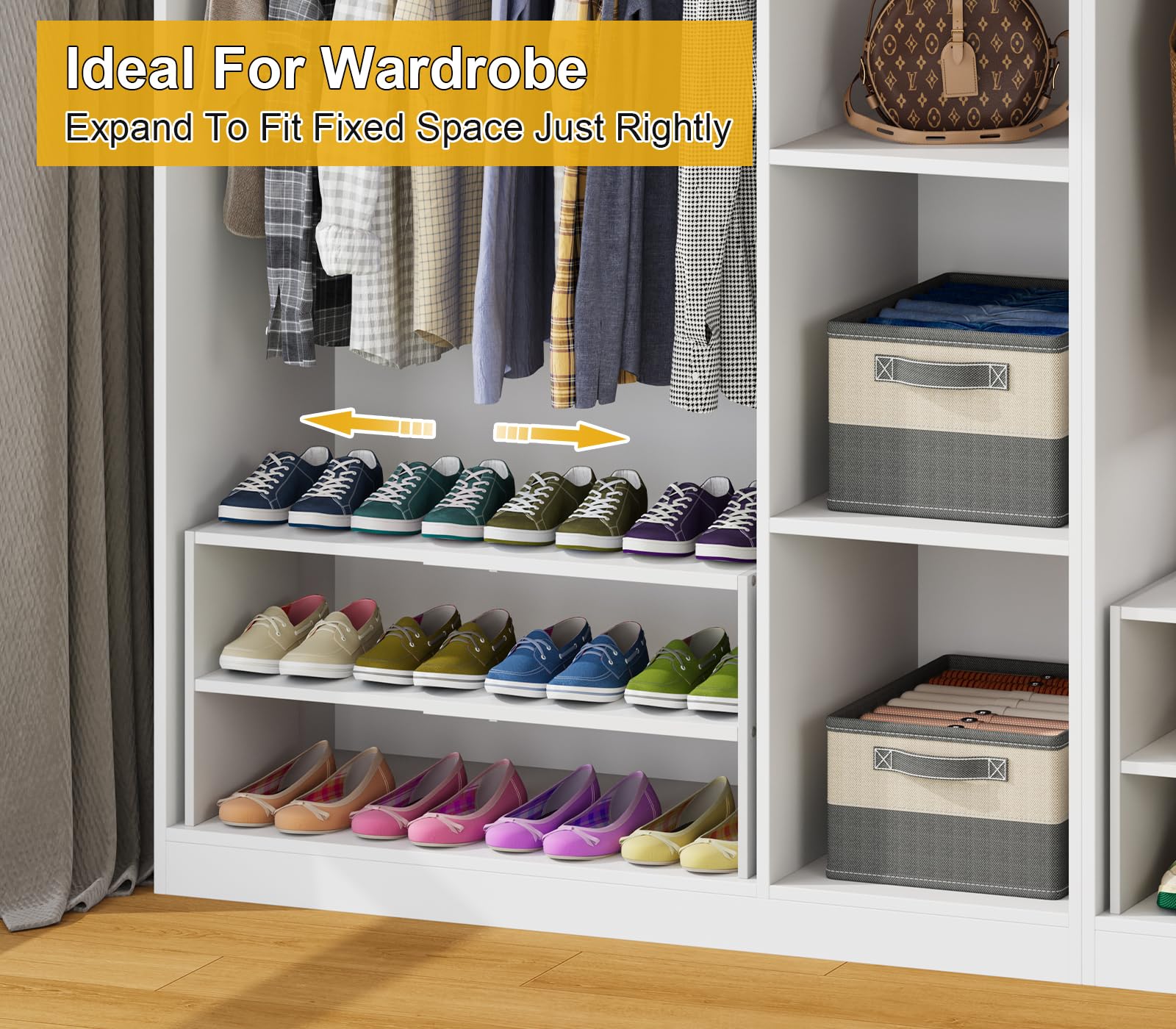 Cidaziya installed in closet shows neat storage for small spaces