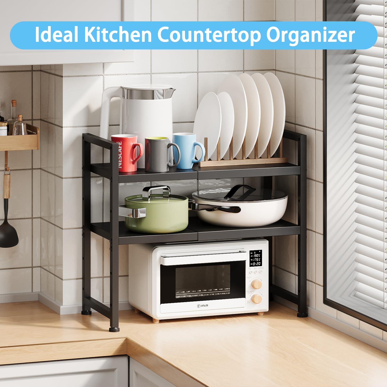 Cidaziya with microwave on top creates extra counter space benefit