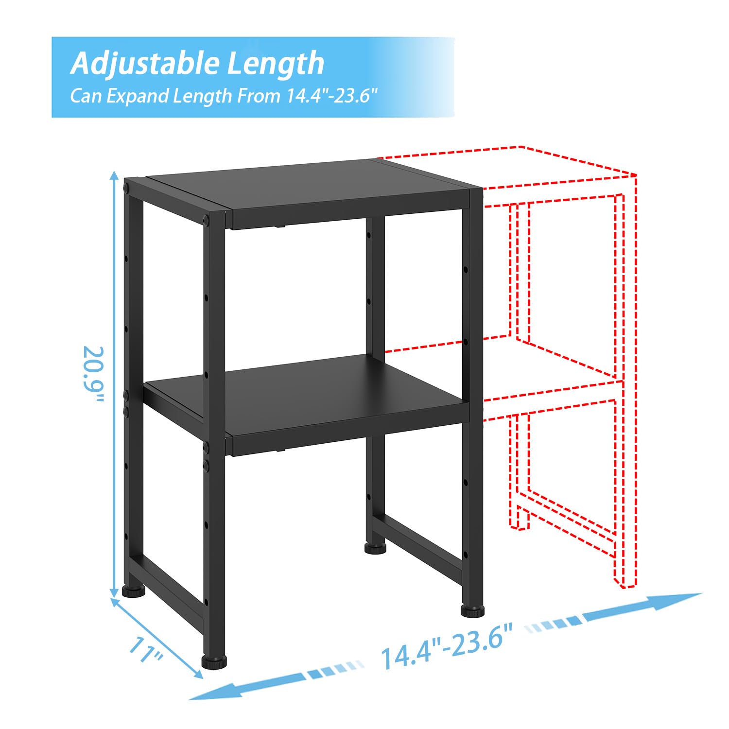 Cidaziya side profile expanded to max length for flexible fit benefit