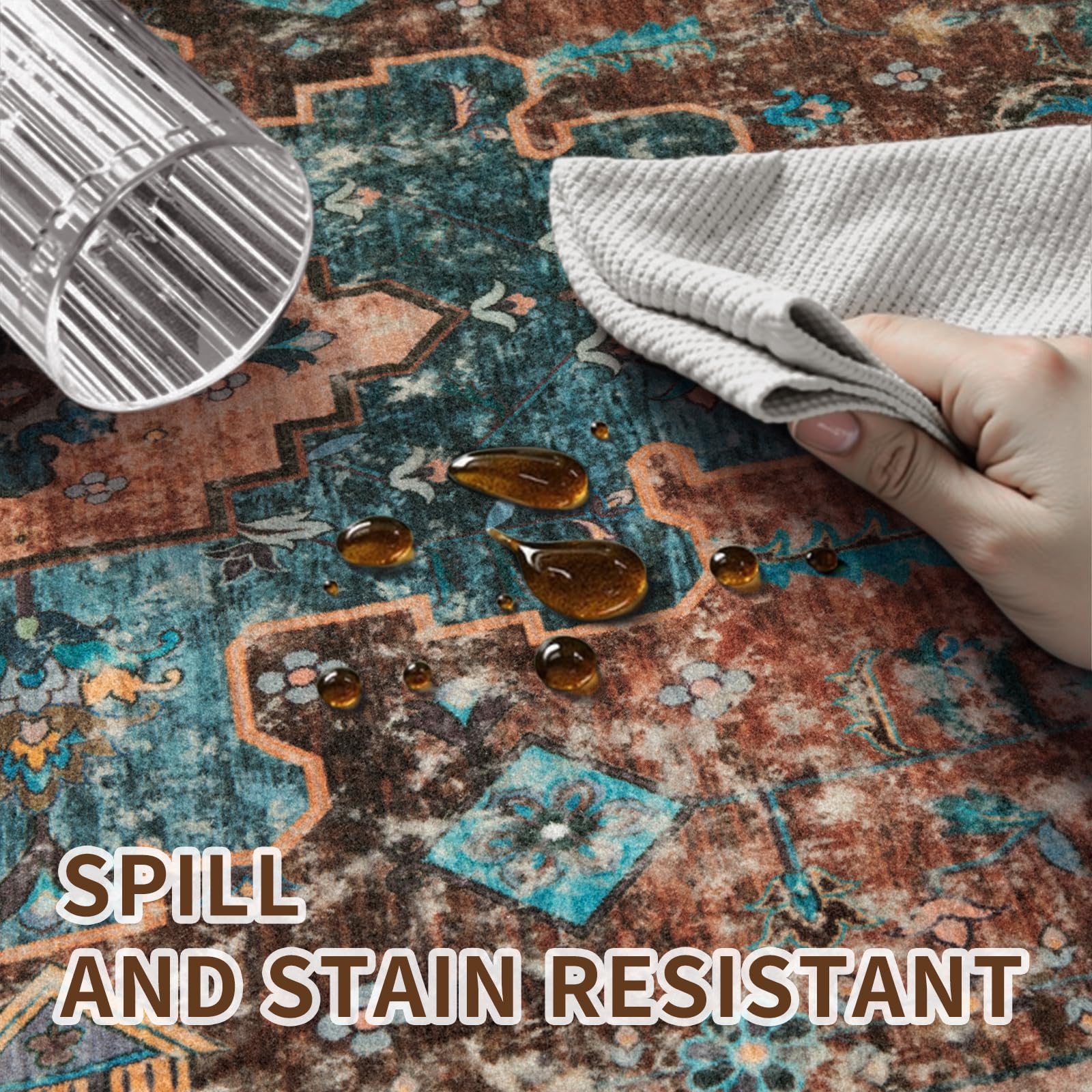 Ciicool with child and pet on rug showing safe play surface benefit