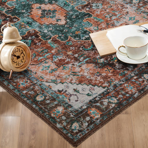Ciicool rug beside sofa showing scale and fit for medium rooms