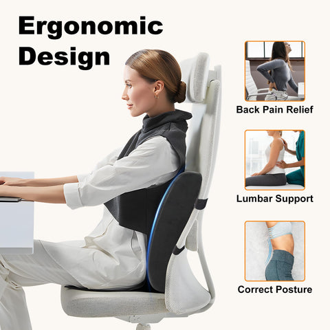CILI side profile highlighting ergonomic curve to support lower spine posture