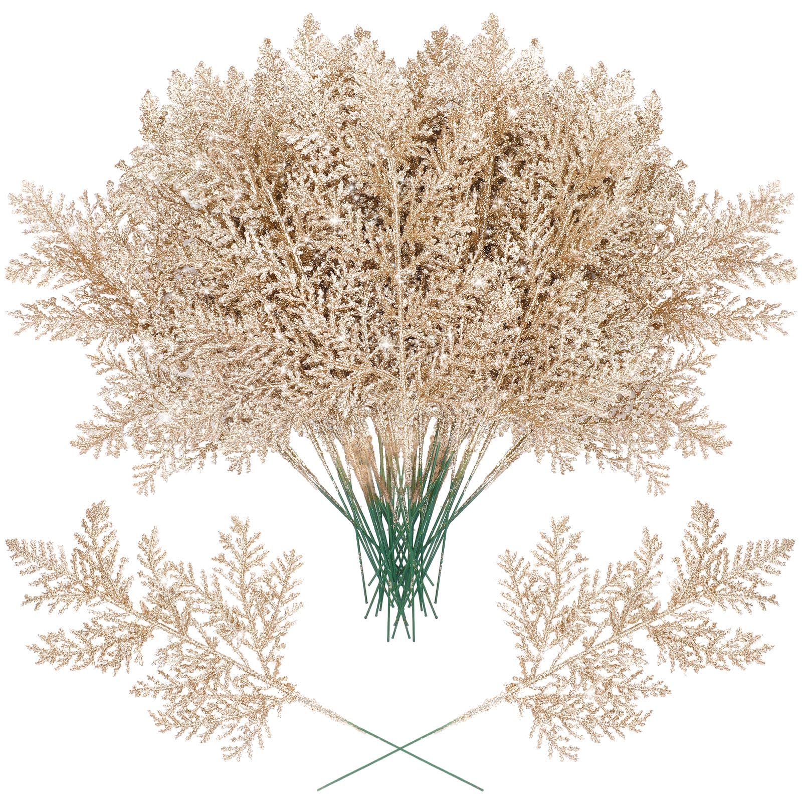 Cindeer front packaging showing 100 champagne gold picks, easy bulk decorating