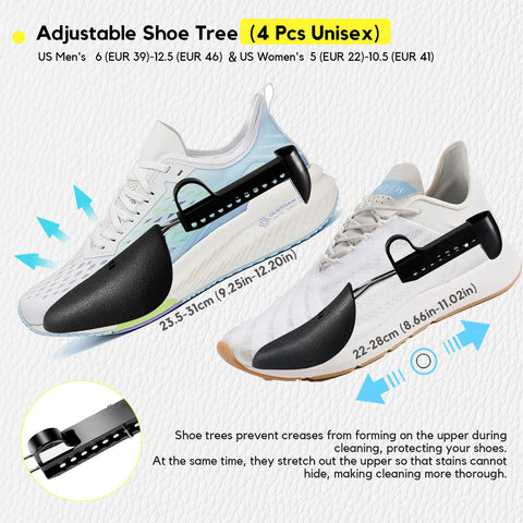 CinGiiCo shoe tree inserted to keep sneaker shape and prevent upper creasing