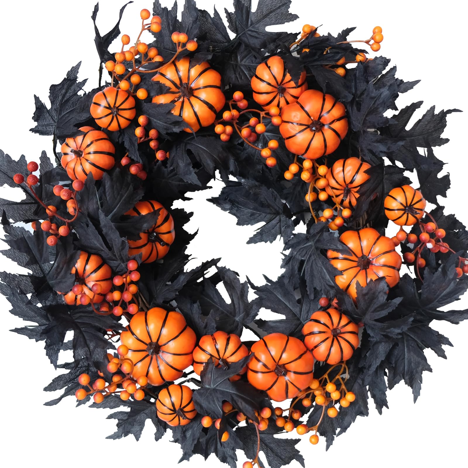 CIR OASES wreath on front door creating bold seasonal curb appeal