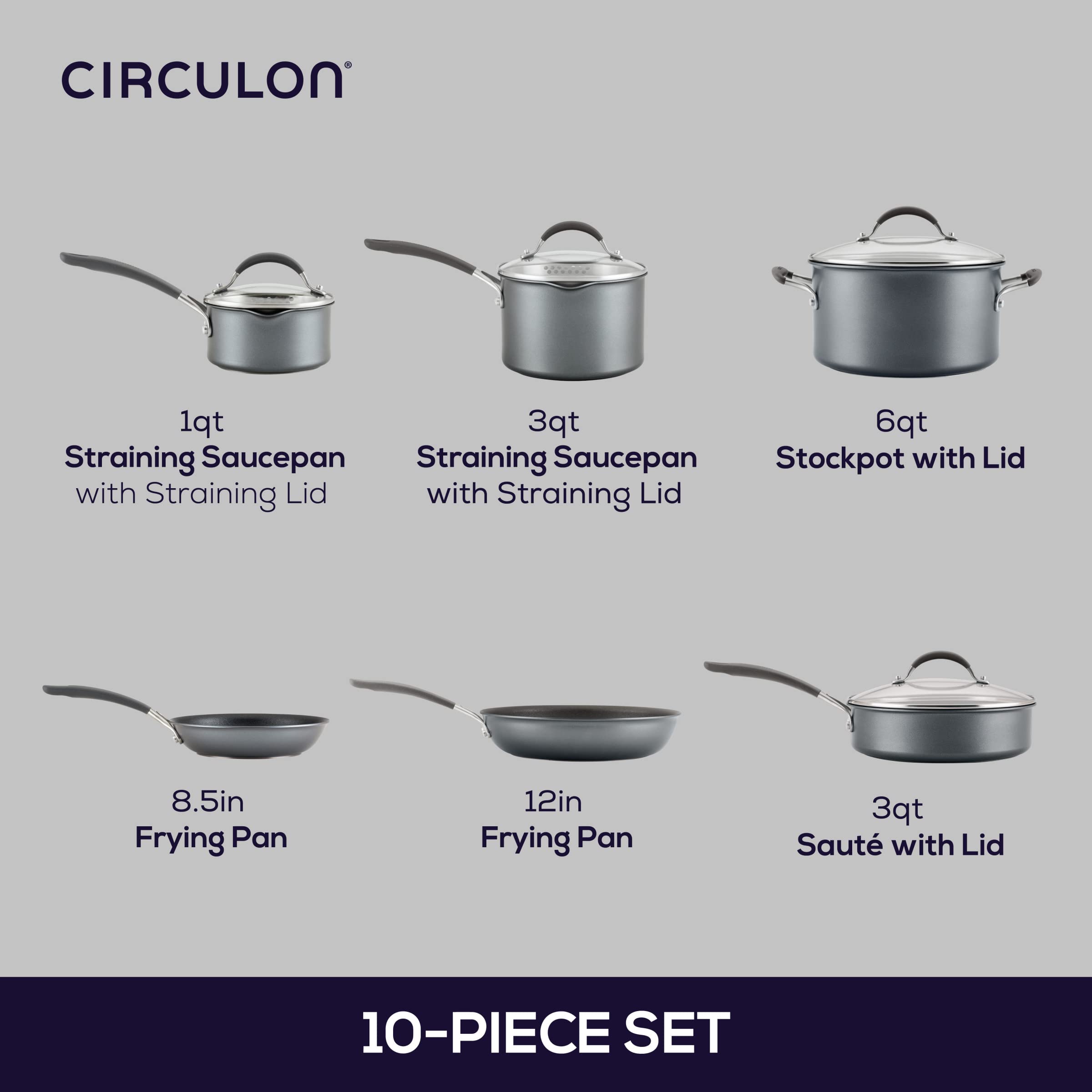 Circulon A1 nonstick skillet interior close-up showing smooth surface for easy release