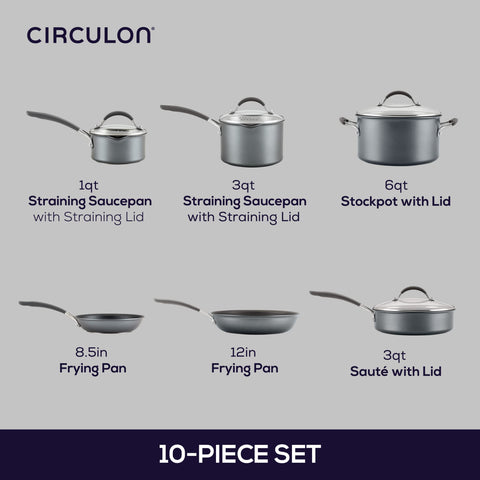 Circulon A1 nonstick skillet interior close-up showing smooth surface for easy release