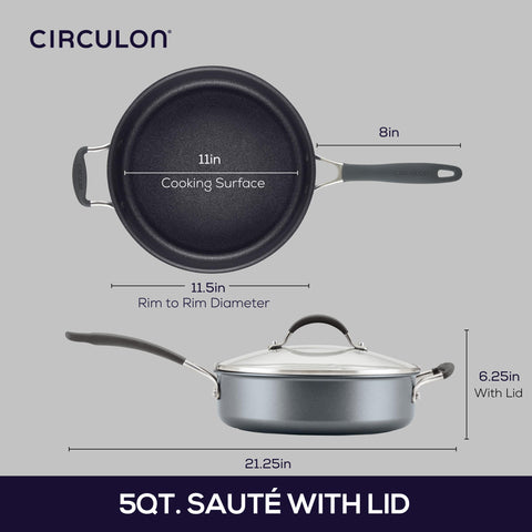 Circulon A1 interior nonstick texture close detail, demonstrating scratch-resistant surface