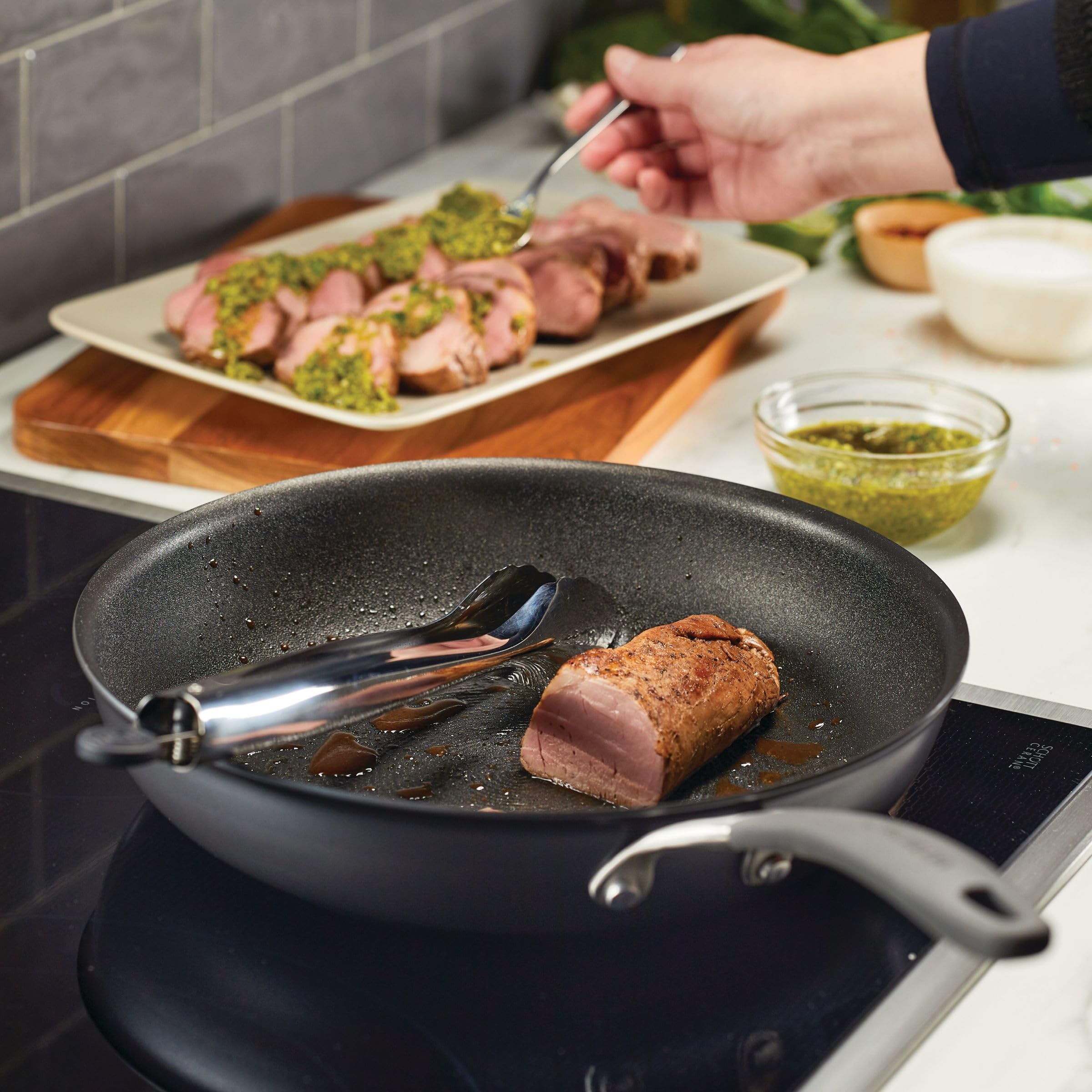 Circulon A1 Series bottom showing stainless steel induction-capable base