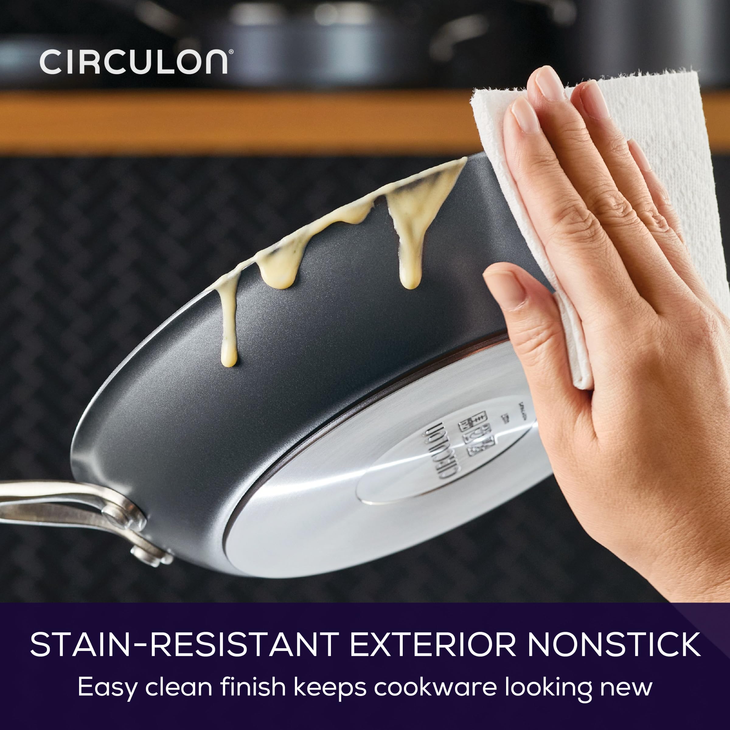 Circulon A1 Series next to measuring tape to show 12-inch scale