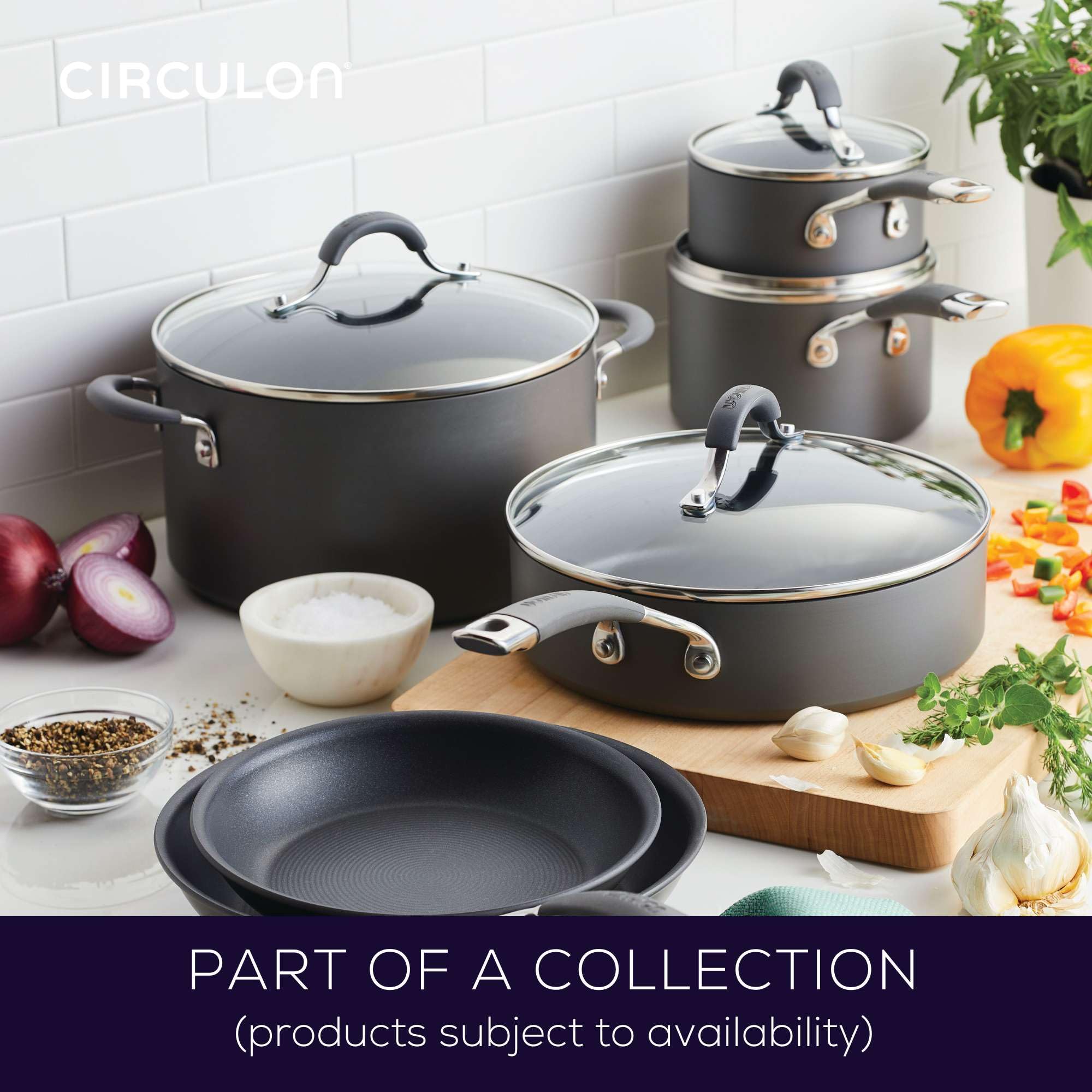 Circulon Radiance pieces in dishwasher rack highlighting convenient cleanup benefit