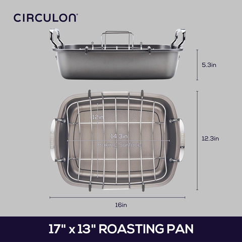 Circulon wide handles providing a secure, confident grip