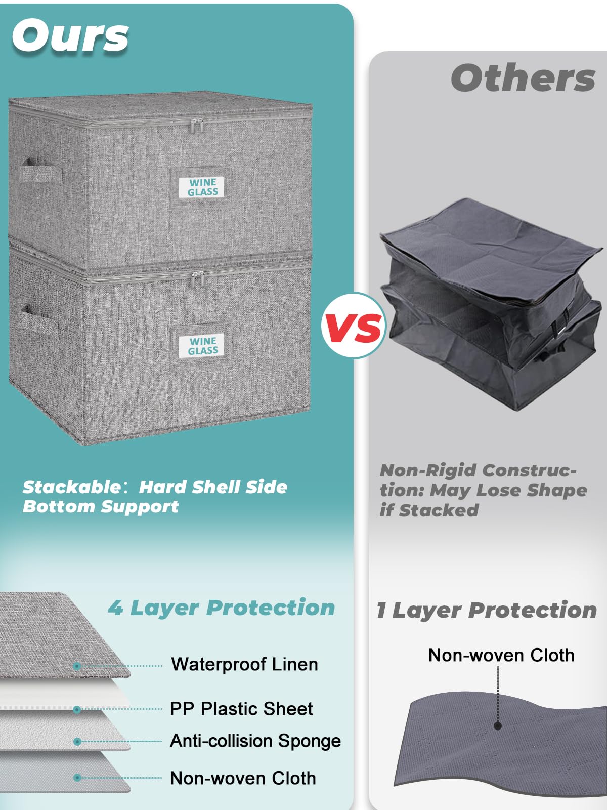 Cirhy close-up of padded adjustable dividers for cushion and separation