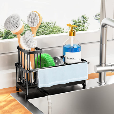 Cisily front view sink caddy showing organized storage and space savings