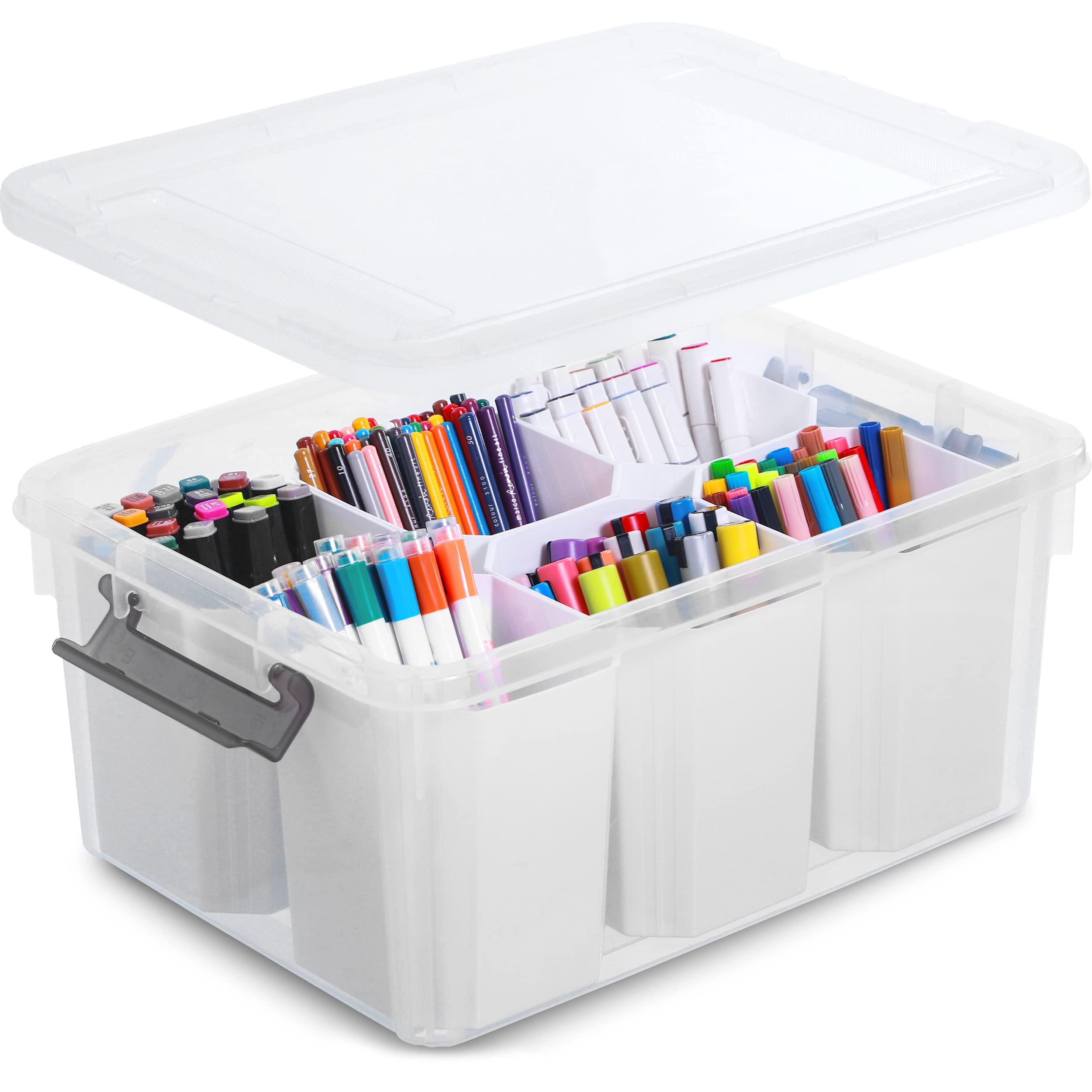Citylife front view showing clear bin and lid for organized storage