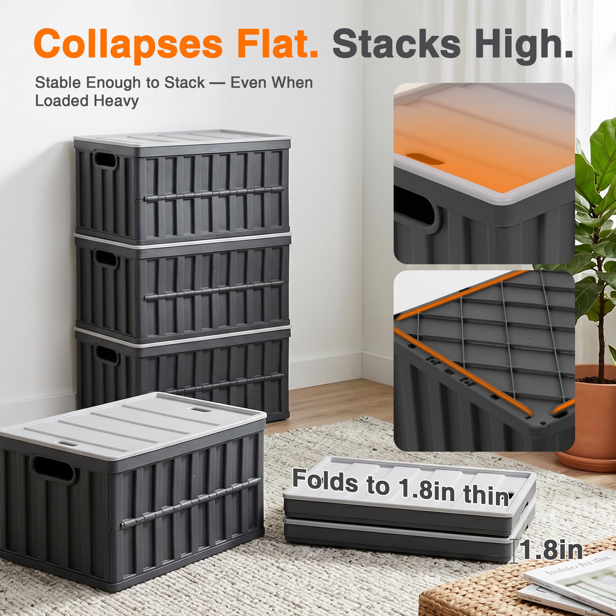 Citylife bins stacked and interlocked for safe vertical storage and transport