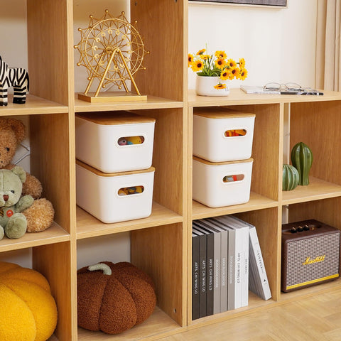 Citylife bins styled in living room offering coordinated decor benefit