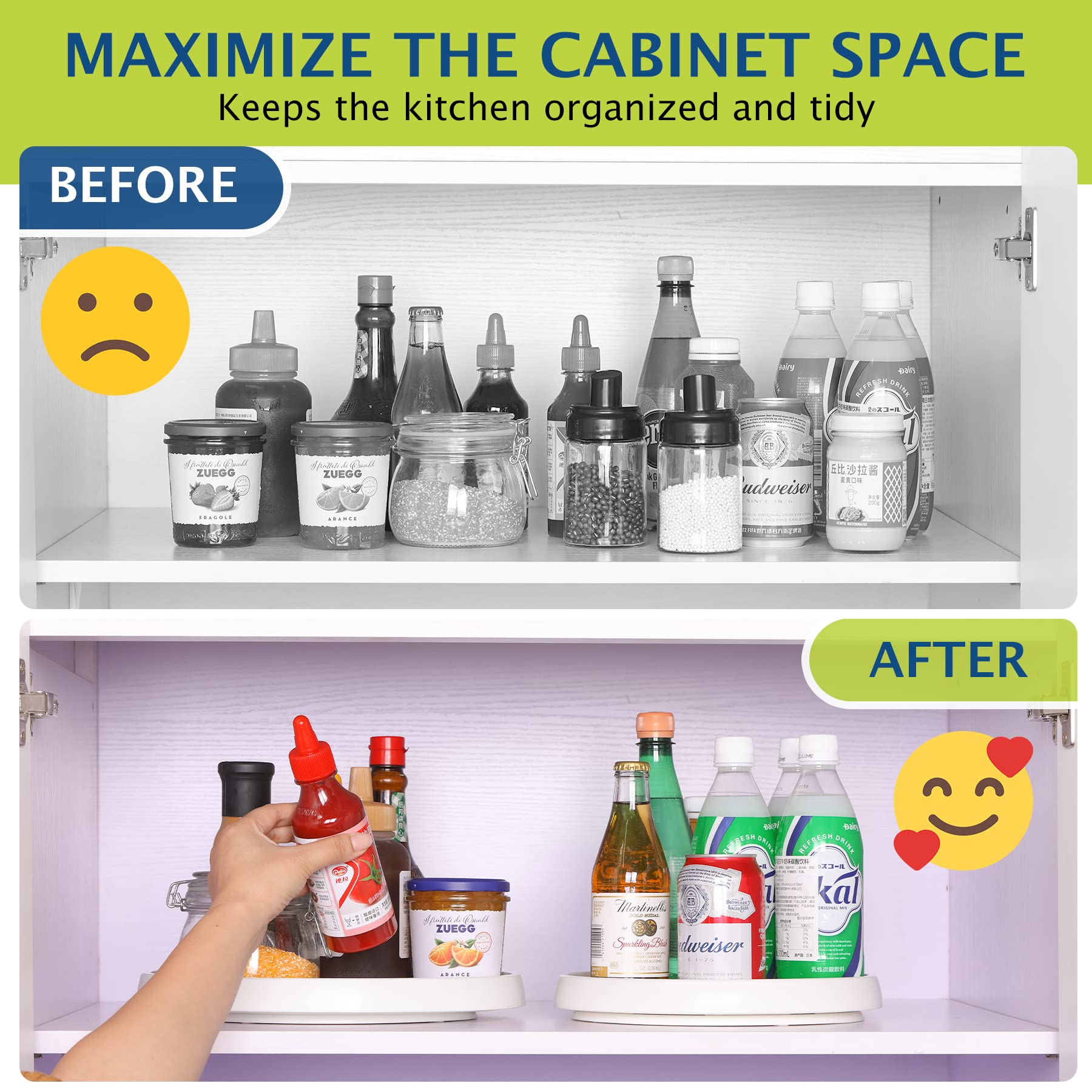 CiWiVOKi in refrigerator keeping condiments visible and easy to reach