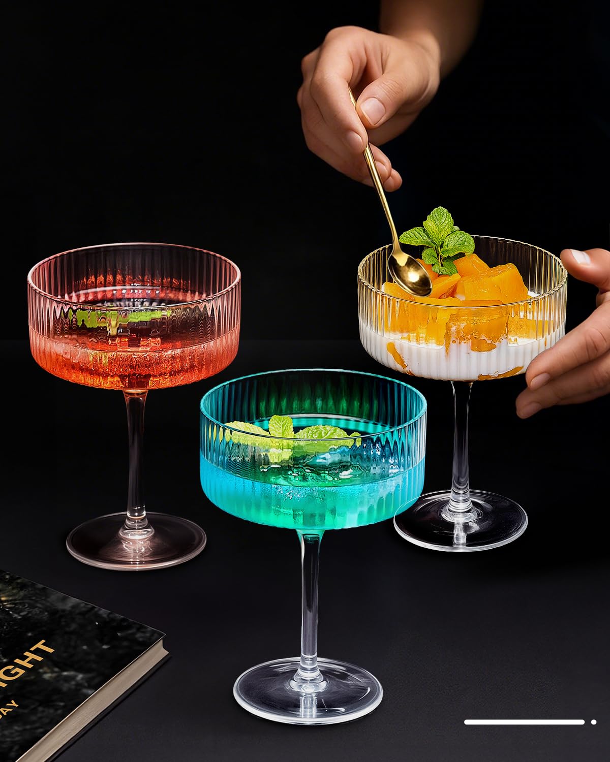 CL FUN open gift box with glasses secured for protected and polished presentation
