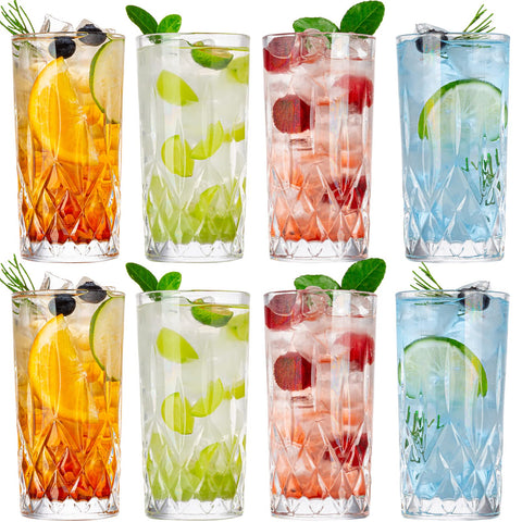 Claplante highball front view showing elegant diamond-cut and durable finish