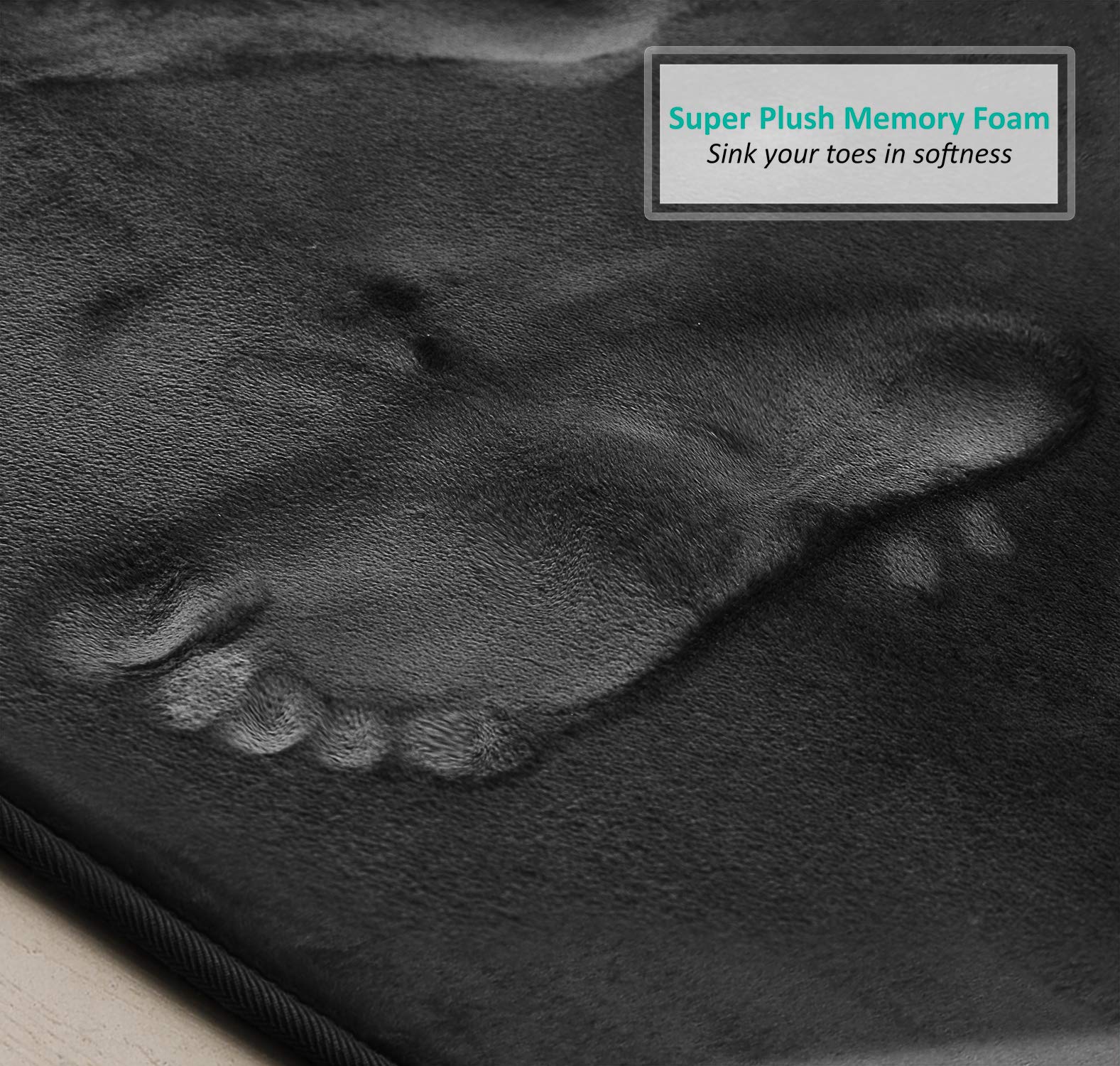 Clara Clark large bath mat placed in front of vanity showcasing styling and absorbent surface for morning routines