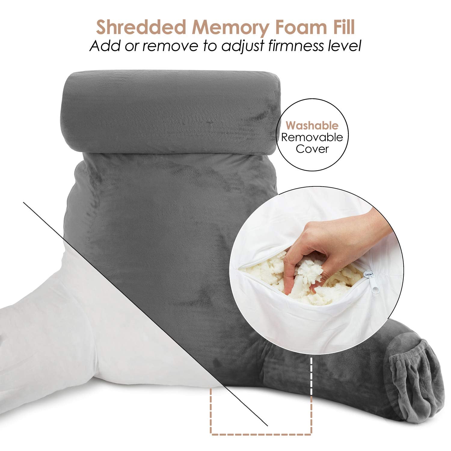 Clara Clark detachable neck and lumbar pillows demonstrating targeted support