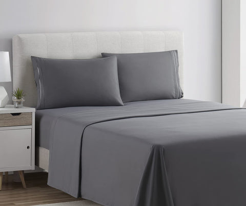 Clara Clark close-up of double-brushed microfiber fabric revealing smooth texture