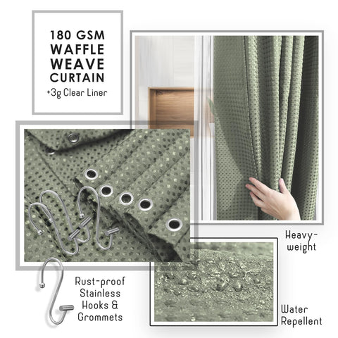 Clara Clark large bath rug placed by tub showing size and grip